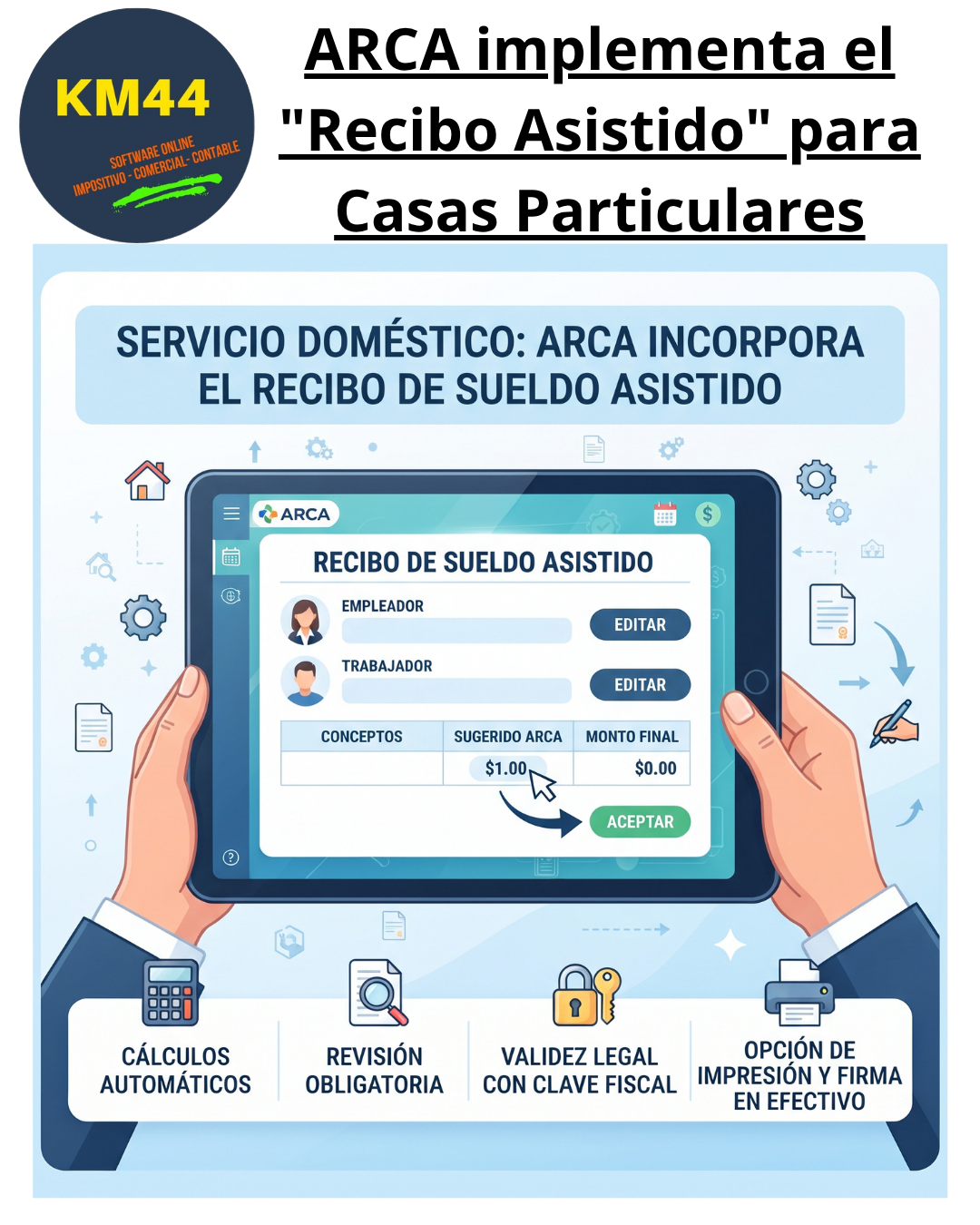 ARCA y el recibo de sueldo asistido para el s