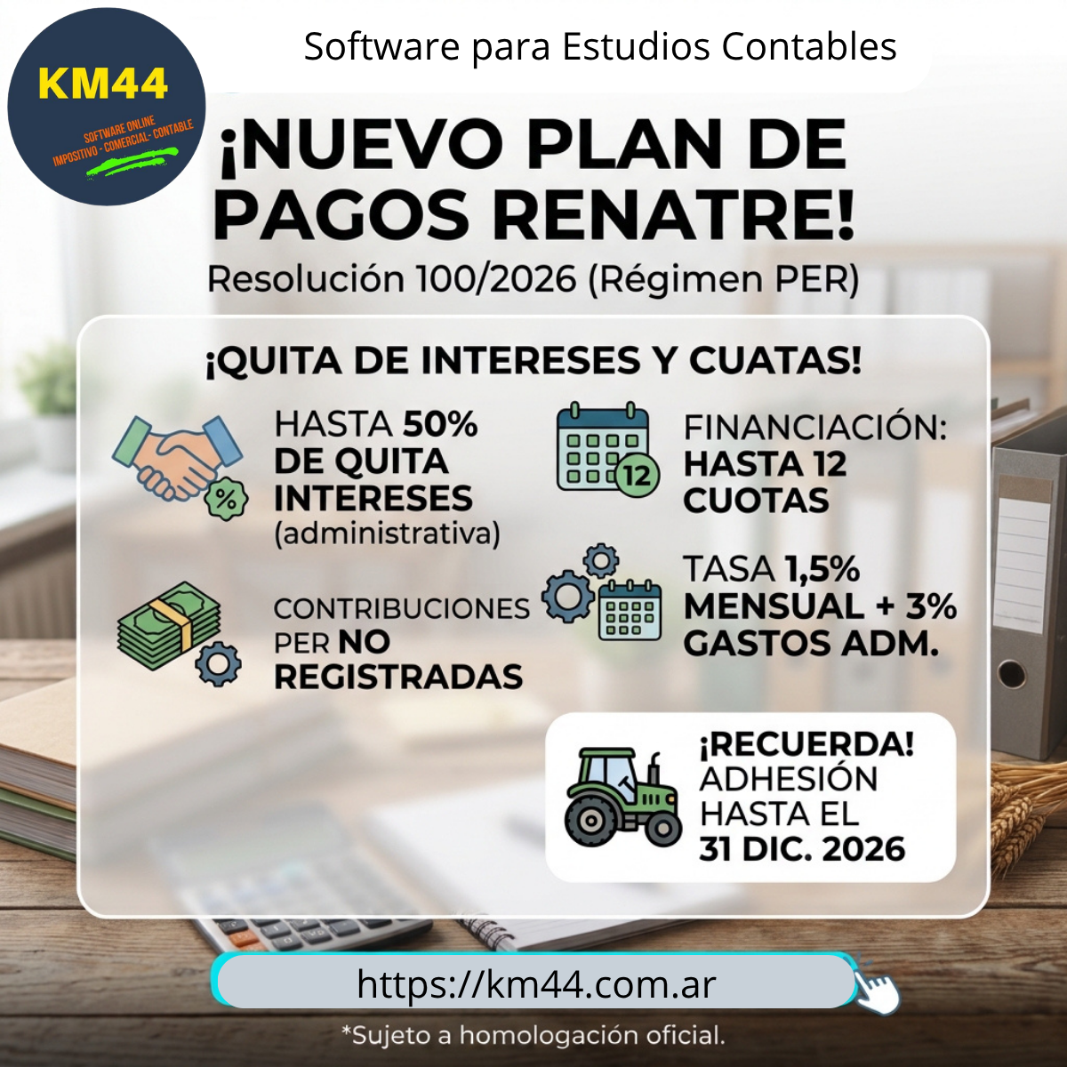 RENATRE: Nuevo plan de pagos para deudas 2026
